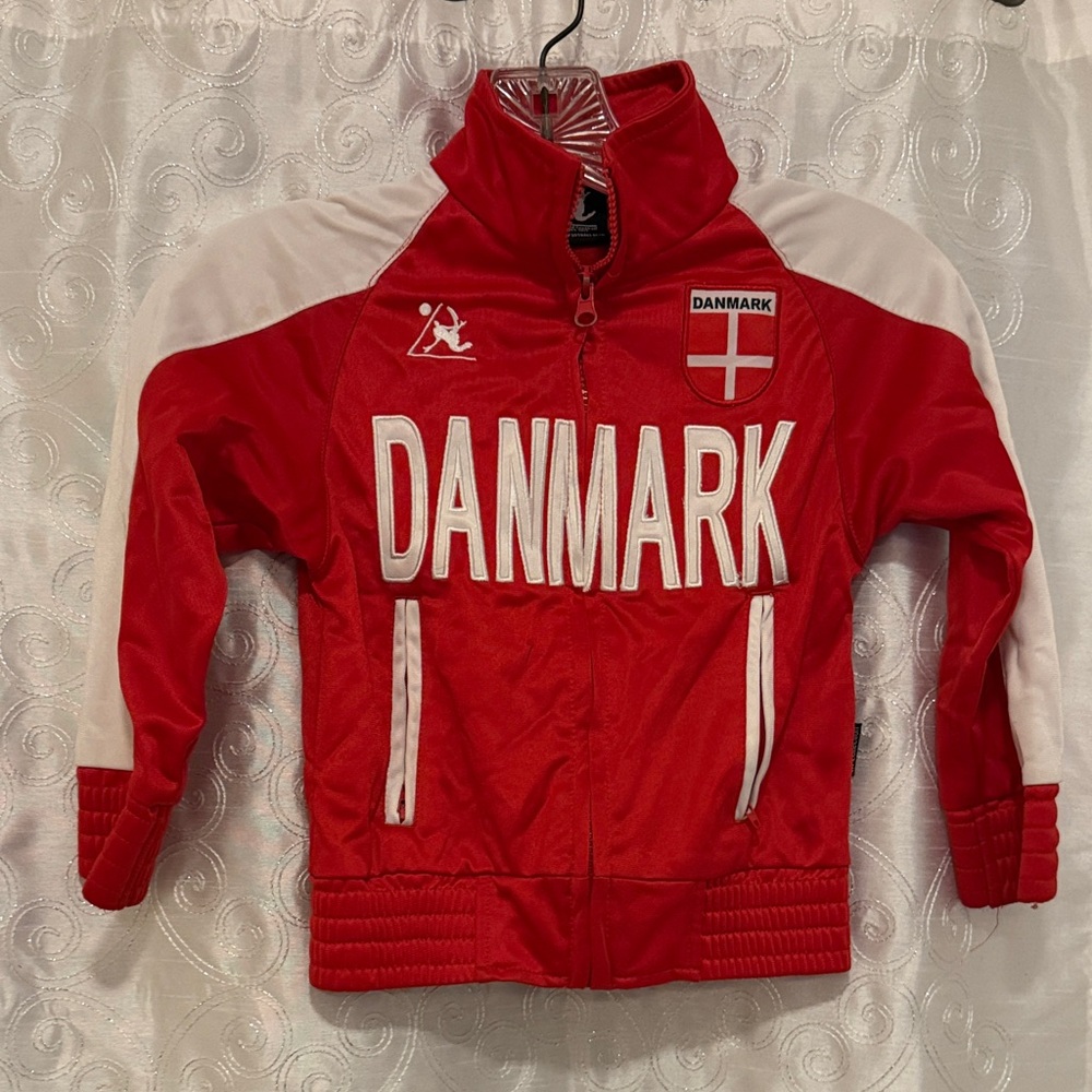 Danmark/Denmark Soccer Jacket Kids Size Small (6/7) 🔥 P1